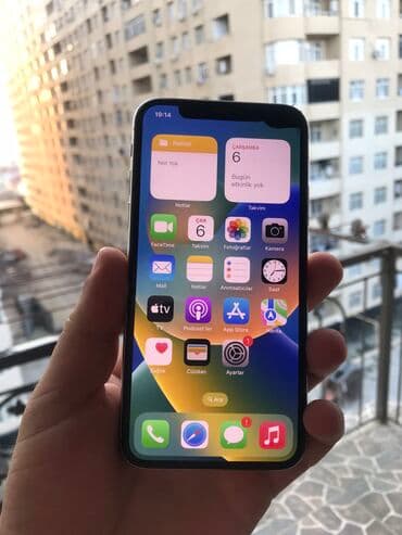 Apple iPhone: IPhone X, 64 GB, Matte Silver, Face ID