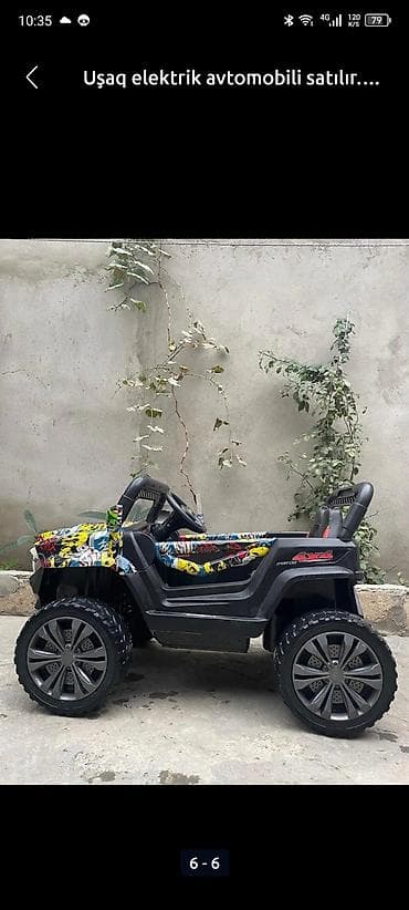 Uşaq elektrik avtomobili satılır. az istifadə olunub