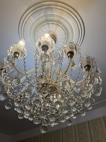 Çılçıraq, 10 və daha çox lampa, Xrustal — 2