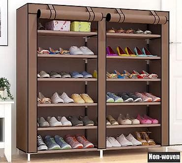 Ayaqqabı dolab 12 pilləli Metal kanstruksia və paça matrial. Müxtəlif