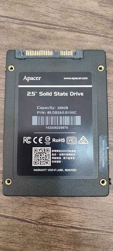 4 terabayt harddisk: Daxili SSD disk Apacer, 256 GB, 2.5" — 1