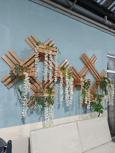 bağ üçün əşyalar: Dördbucaq masa, Açılmayan, Skameykalar ilə, Taxta — 2