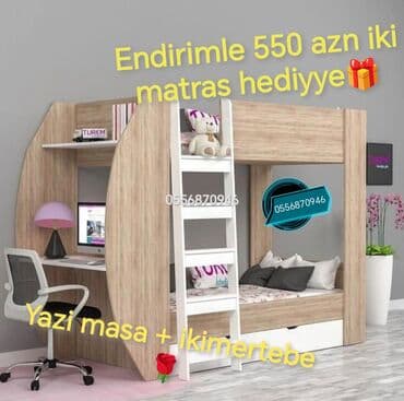 tek neferlik kravat: Oğlan və qız üçün, Yeni, Çarpayı, Matras ilə, Siyirməli, Laminat — 4