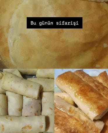 Ev üsulu blinçik – içlikli rulonlar - Nazik və yumuşaq xəmirdən