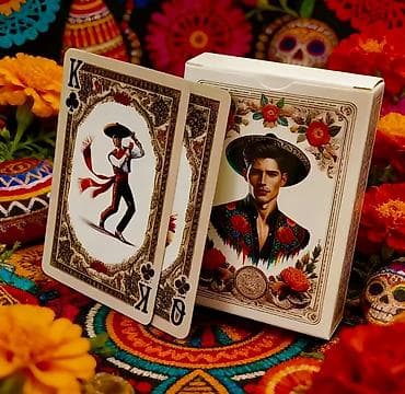 qedimi pullar: Meksika temalı təsvirlərlə bəzədilmiş oyun kartları dəsti - Tam — 4