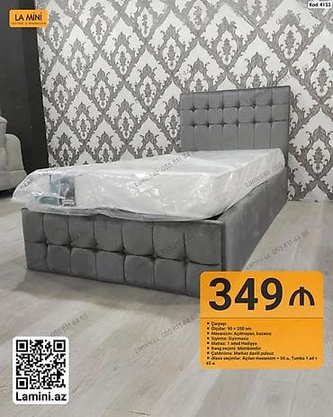 Məhsul: Tək nəfərlik çarpayılar (90×200 sm) Xüsusiyyətlər: - Ölçü: 90 — 1
