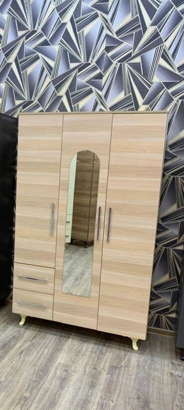 paltar işkafı: Yeni, Açılan, 3 qapılı Düz dolab, Qarderob, paltar dolabı — 15