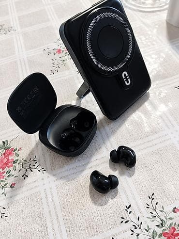 iphone 12 adapter: İşlənmiş Simsiz (Bluetooth) Qulaqcıqlar, Xiaomi, rəng - Qara — 3