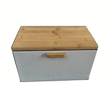 çörək: Metallik çörək/qəlyanaltı qutusu – bambuk qapaqlı - Material: korpus — 2