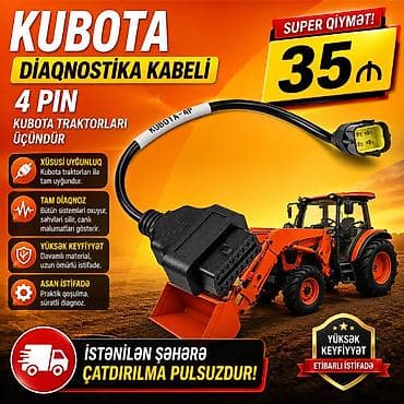 cesqa arxa stop: Kubota diaqnostika kabeli. Kubota traktorları üçündür. 🚍🚍🚍 — 1