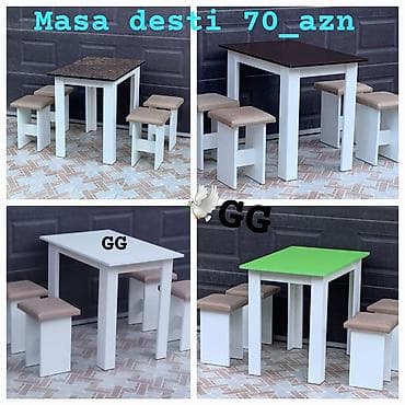 Mətbəx üçün, Yeni, Açılmayan, Dördbucaq masa, 4 stul lalafo.az -da Mətbəx üçün, Yeni, Açılmayan, Dördbucaq masa, 4 stul