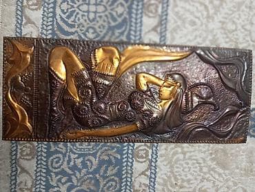 dekor soba: Mis gravür tablo – Şərq üslubunda dekorativ panell - Material: mis — 1
