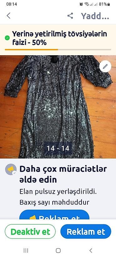 Ziyafət donu50 man. satılır kateqoriya səhf qoyulub