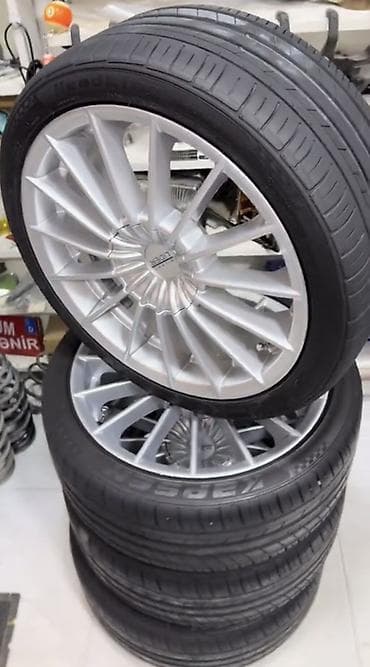 mercedes disk: Məhsul: 4 ədəd yüngül lehimli disk və təkər komplekti Xüsusiyyətlər — 1