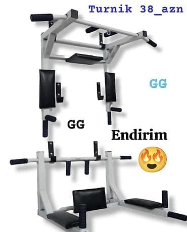 Мячи: Çoxfunksiyalı turnik/dip press qurğusu - Divara quraşdırılan — 1
