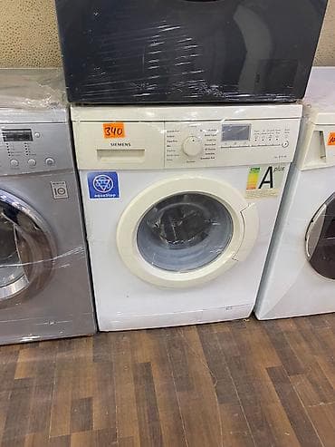 derzi masini: Siemens önyükləməli paltaryuyan maşın - Yük tutumu: 7 kq - Enerji — 2