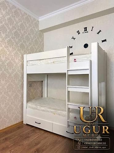 пуфики в баку: Для девочки и мальчика, Новый, Кровать, С матрасом, Ламинат — 1