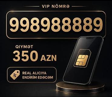 VIP mobil nömrə: 998988889 Xüsusiyyətlər: - Asan yadda qalan