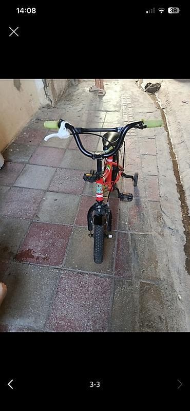 usaq velosipedler: Uşaq velosipedi – 12" təkərli - Rəng: qırmızı-yaşıl detallı, qara — 3