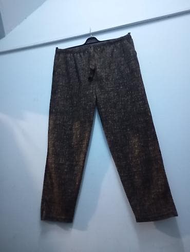 klassik şalvar: Qadın üçün palto parçasından isti və rahat cibli beli rezinlidir — 2