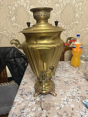 Qədim samovar, 18071937 il, Latun, Vəziyyəti: Yaxşı