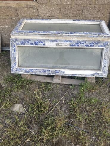 şəffaf plastik list: İşlənmiş İki qat şüşə paketi Plastik pəncərə, Еni: 150 sm, Uzunluğu: 55 sm — 1