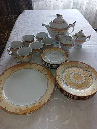 utu altligi: Çay dəsti, rəng - Ağ, Farfor — 2