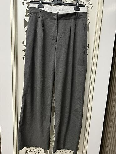 boz kofta: Qadınlar üçün yüksək bel, geniş kəsimli şalvar - Rəng: tünd-boz — 2