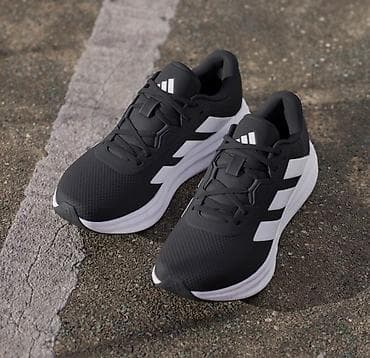 Kişi ayaqqabıları: Orjinal Adidas Galaxy 7 kişi qaçış krossovkası – qara/ağ - Model — 4