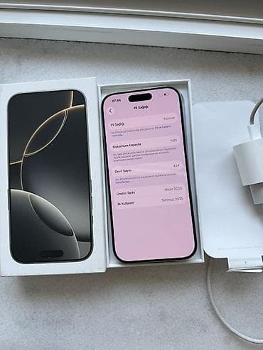 adapterlər iphone: IPhone 16 Pro, 256 GB, Natural Titanium, Face ID — 9