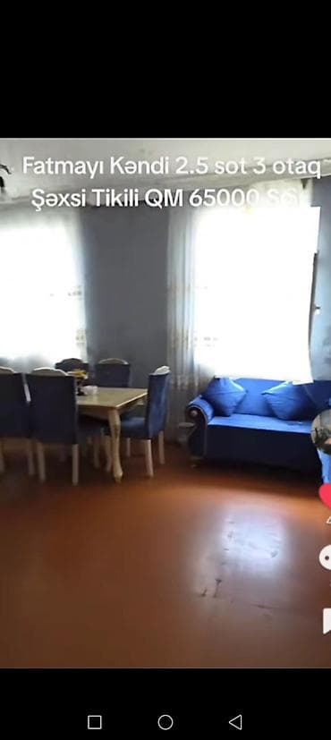 qusar ev satılır: Fatmayı kəndində şəxsi tikili həyət evi. - Torpaq: 2.5 sot - Otaq — 7