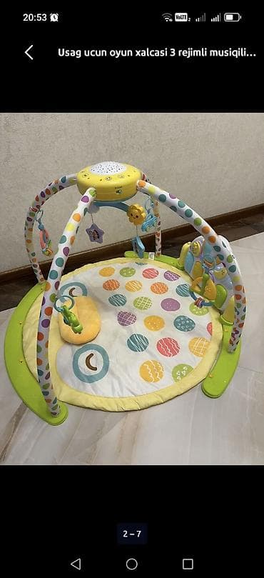 oyuncaglar: Uşaq üçün musiqili oyun xalçası və aktivlik mərkəzi - Dairəvi yumşaq — 3