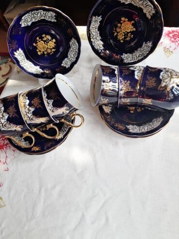 Другие товары для дома: Чайный набор, цвет - Синий, Фарфор, 6 персон — 1