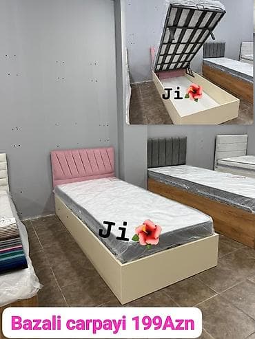 karafat: Təknəfərlik çarpayı, Bazalı, Matras ilə, Siyirməsiz — 1