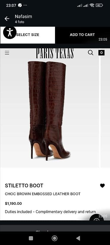 Kişi ayaqqabıları: Paris Texas “Stiletto Boot” – qadın çəkməsi - Model: Stiletto Boot - — 2