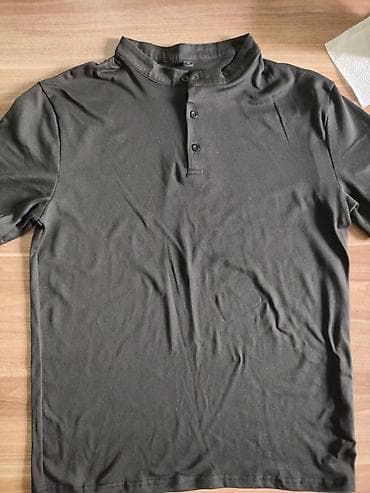 Мужская одежда: Qara rəngli kişi köynəyi – polo üslubunda - Model: qısaqoll, polo — 1