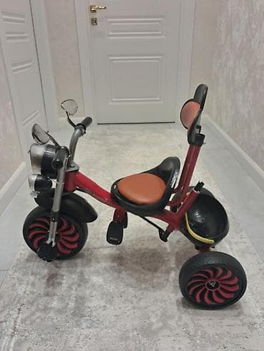 tap.az 3 tekerli velosiped: Uşaq üçtəkərli velosipedi – moto tərzində dizayn - Önü iri faralı və — 5