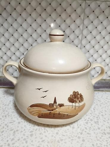 keramika qablar: Sup qabları, 1 əd, rəng - Bej, Keramika — 1