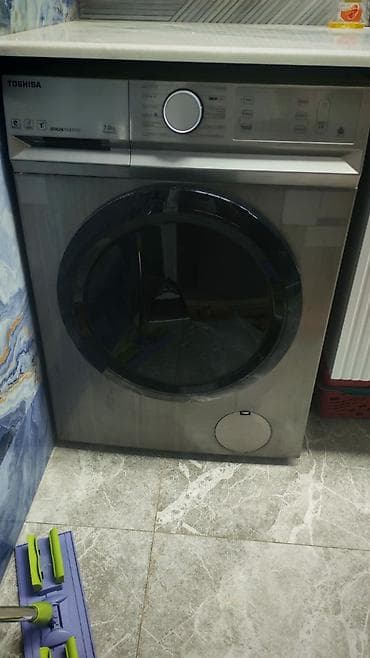 Техника и электроника: Стиральная машина Toshiba, 7 кг, Б/у, Автомат, Без сушки — 1