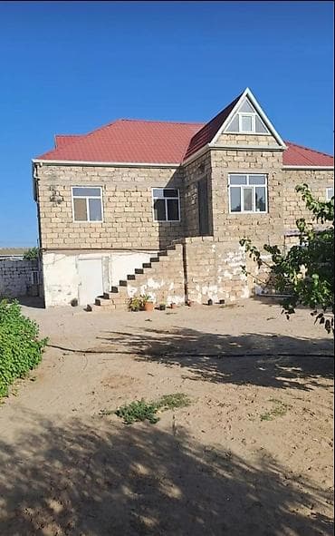 a frame ev satılır: Satılır: həyət evi və bağ sahəsi - Tikinti: daş divarlı, metal qapı; — 1
