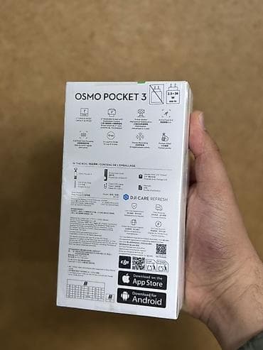 Məhsul yenidir bağlı qutudur. DJI Osmo Pocket 3 – portativ 3-oxlu — 2