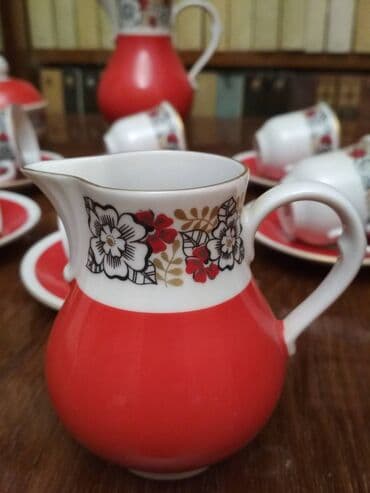 карникс кофе: Qəhvə dəsti, rəng - Qırmızı — 6