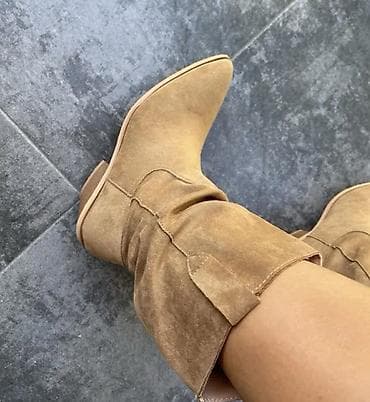 Сапоги: Размер: 38, цвет - Бежевый, Новый — 3