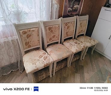 nahar servisi: Qonaq otağı üçün, Açılmayan, Dördbucaq masa, 4 stul — 4