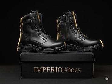 Hərbi bot – zamoklu, təbii dəri, dayanıqlı - Model: IMPERIO Shoes
