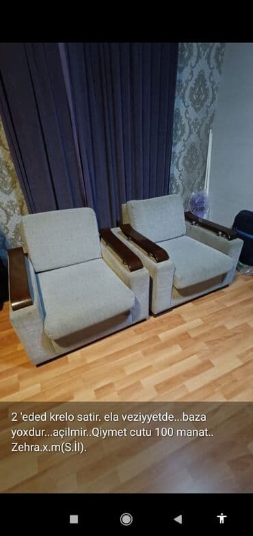 metbex stol stul: İşlənmiş, Kreslo-oturacaq — 1