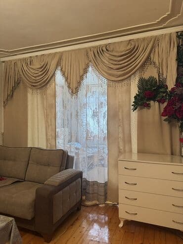 uşaq otağı üçün pərdələr: Klassik tərz pərdə dəsti - Rəng: bej/şampan tonları - Komplekt: qalın — 3