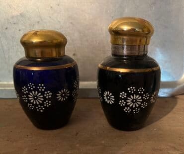 Блюда для тортов и сладостей: Миски, Набор из 6 шт., цвет - Синий, Фарфор, СССР — 13