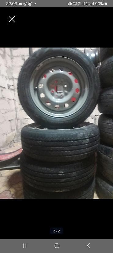 vaz diskleri: Polad disklərlə birlikdə avtomobil təkərləri dəsti - R14 polad — 2