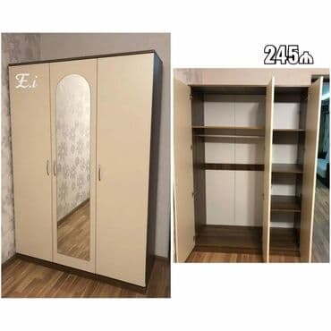 paltar işkafı: Yeni, Açılan, 3 qapılı Düz dolab, Qarderob, paltar dolabı, Azərbaycan — 3